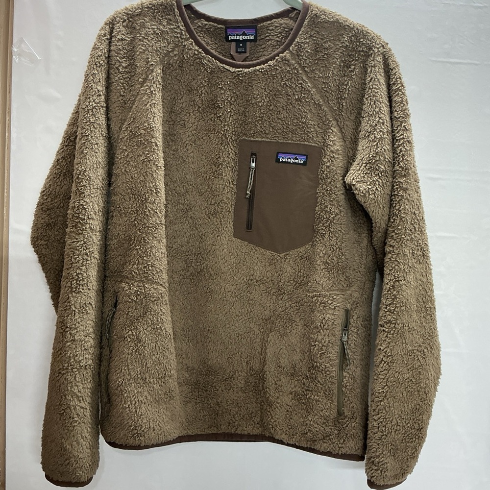 Patagonia Tan Fleece Crewneck Sweater
